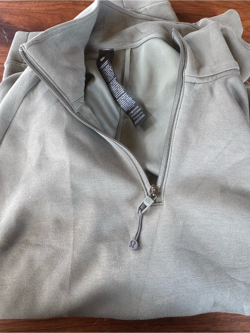 lululemon athletica Men’s Olive Green Quarter-Zip Sweater